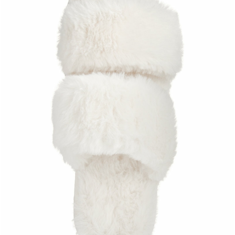 Lemon Two-Strap Faux-Fur Slide Slippers - Picture 2 of 3